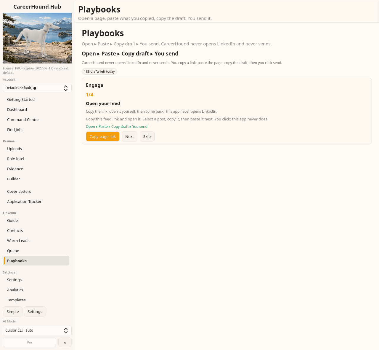 Step one of the Engage playbook: open your feed and choose a post